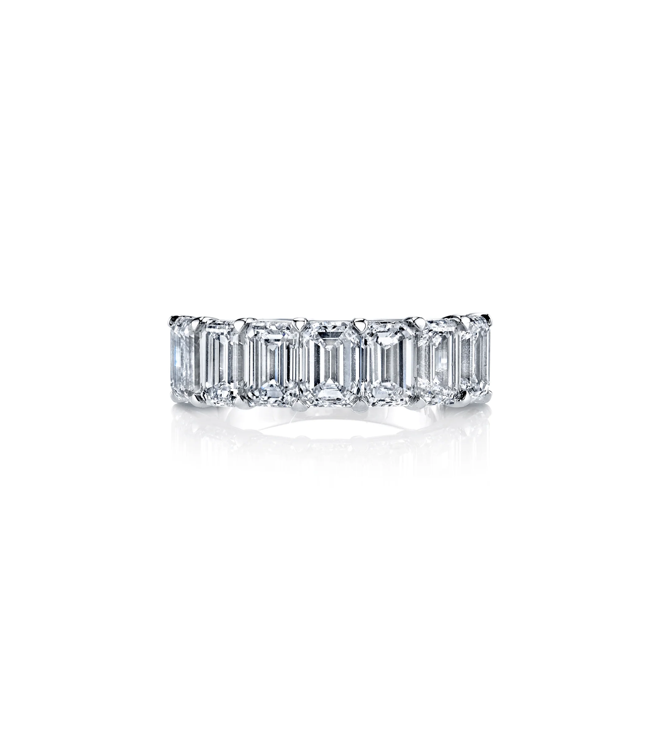 Fink's Exclusive Emerald Cut Diamond Band in Platinum - Image 2