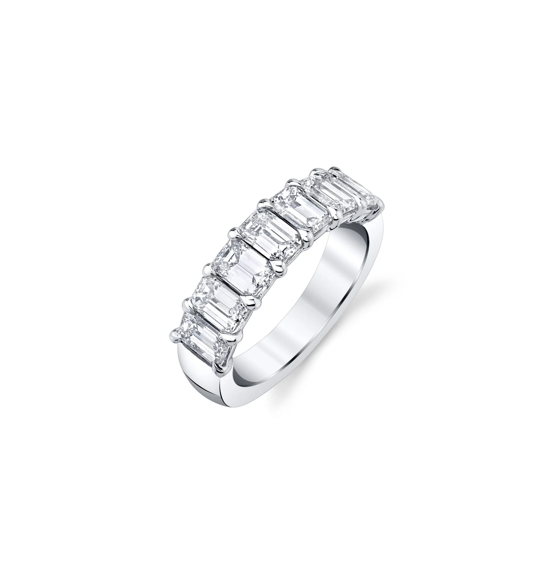 Fink's Exclusive Emerald Cut Diamond Band in White Gold