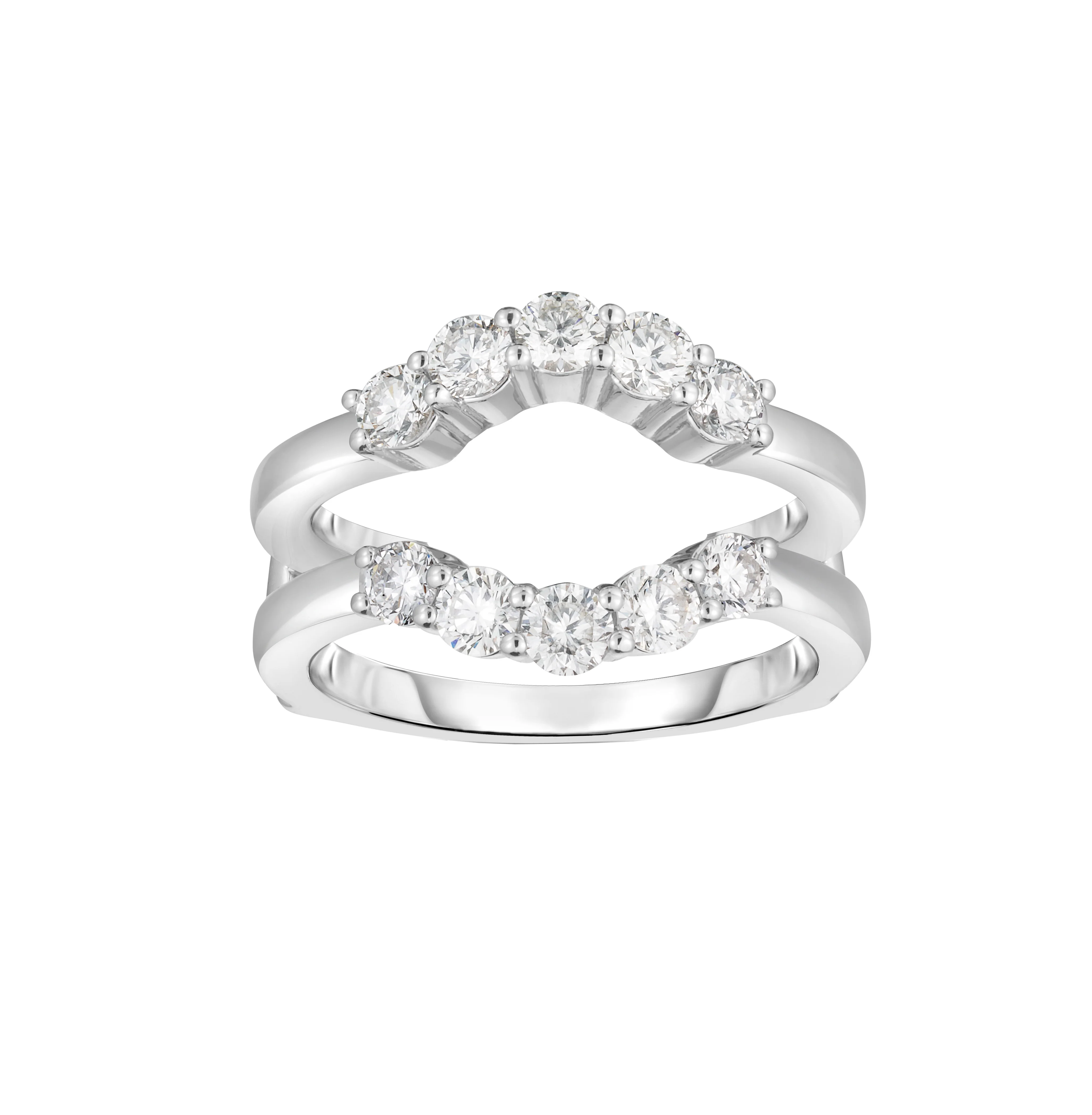 Fink's Exclusive Round Diamond Ring Jacket in White Gold