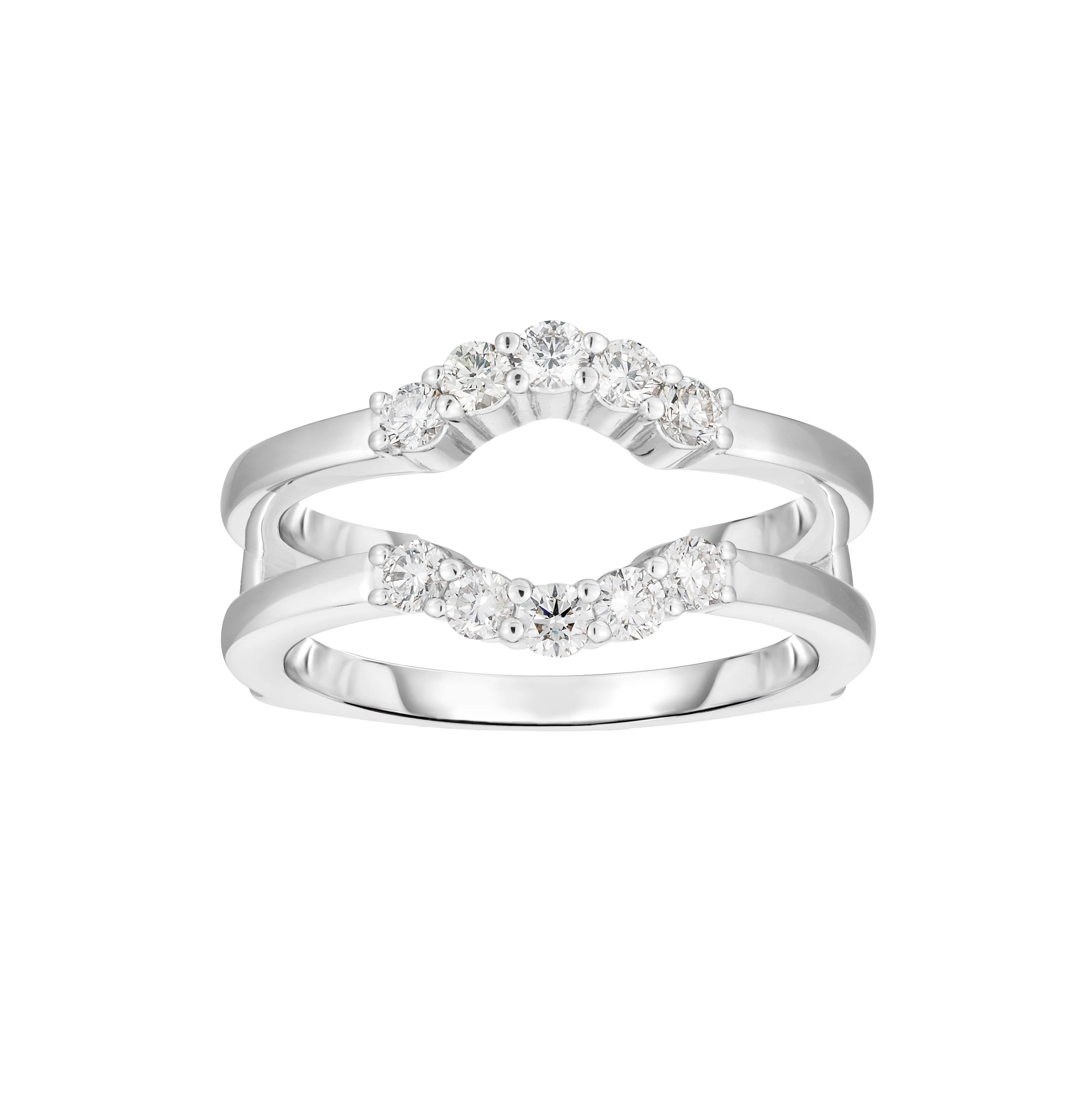 Fink's Exclusive Round Diamond Ring Jacket in White Gold