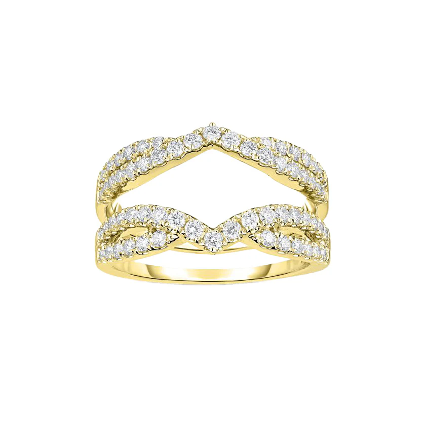 Fink's Exclusive Round Diamond Twist Ring Jacket in Yellow Gold