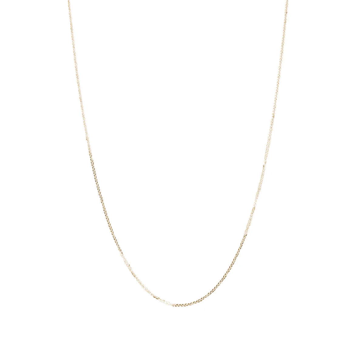 Fink's Jewelers .85mm Square Wheat Chain Necklace in 14K Yellow Gold