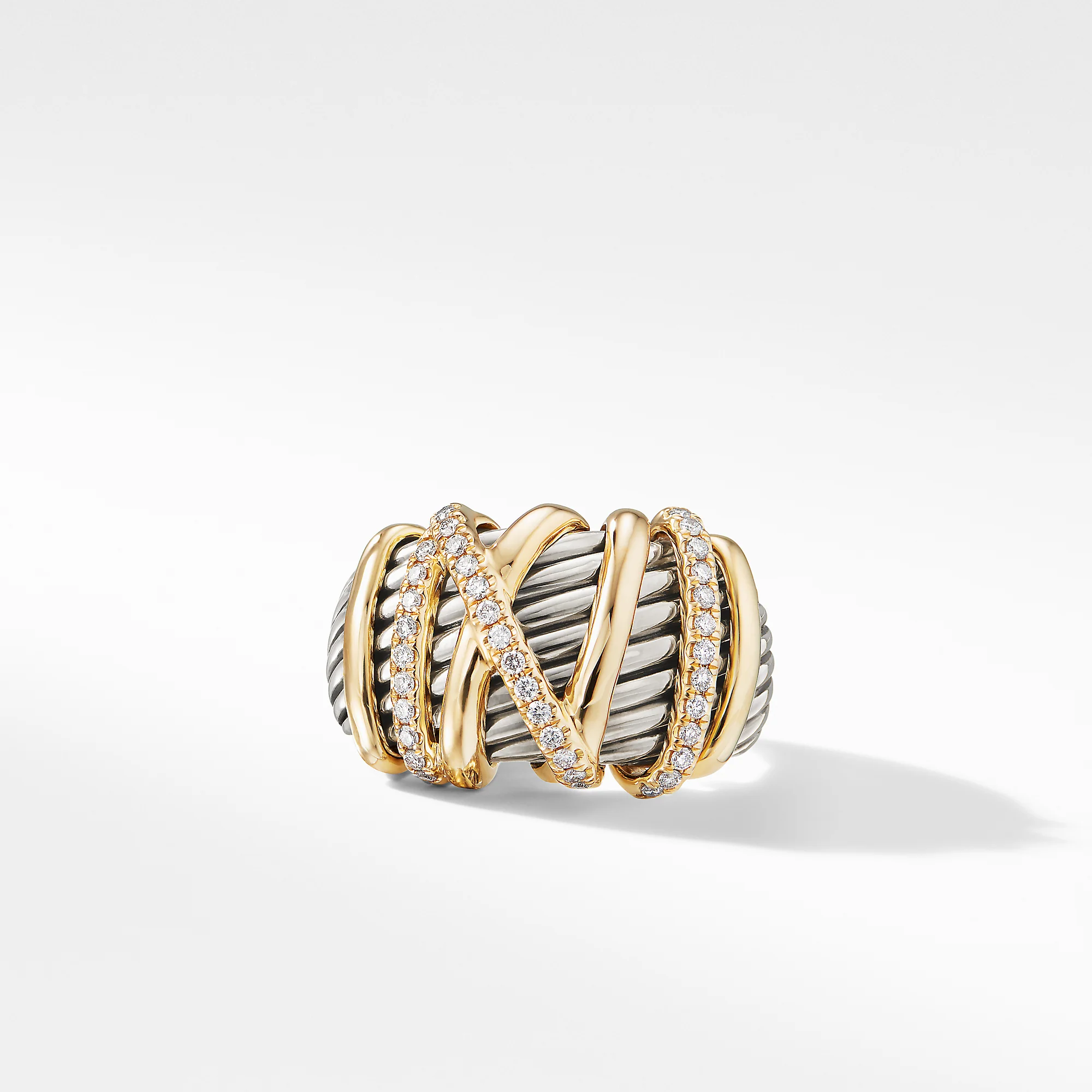 Helena Statement Ring with 18K Gold and Diamonds, Size 6 - Image 2