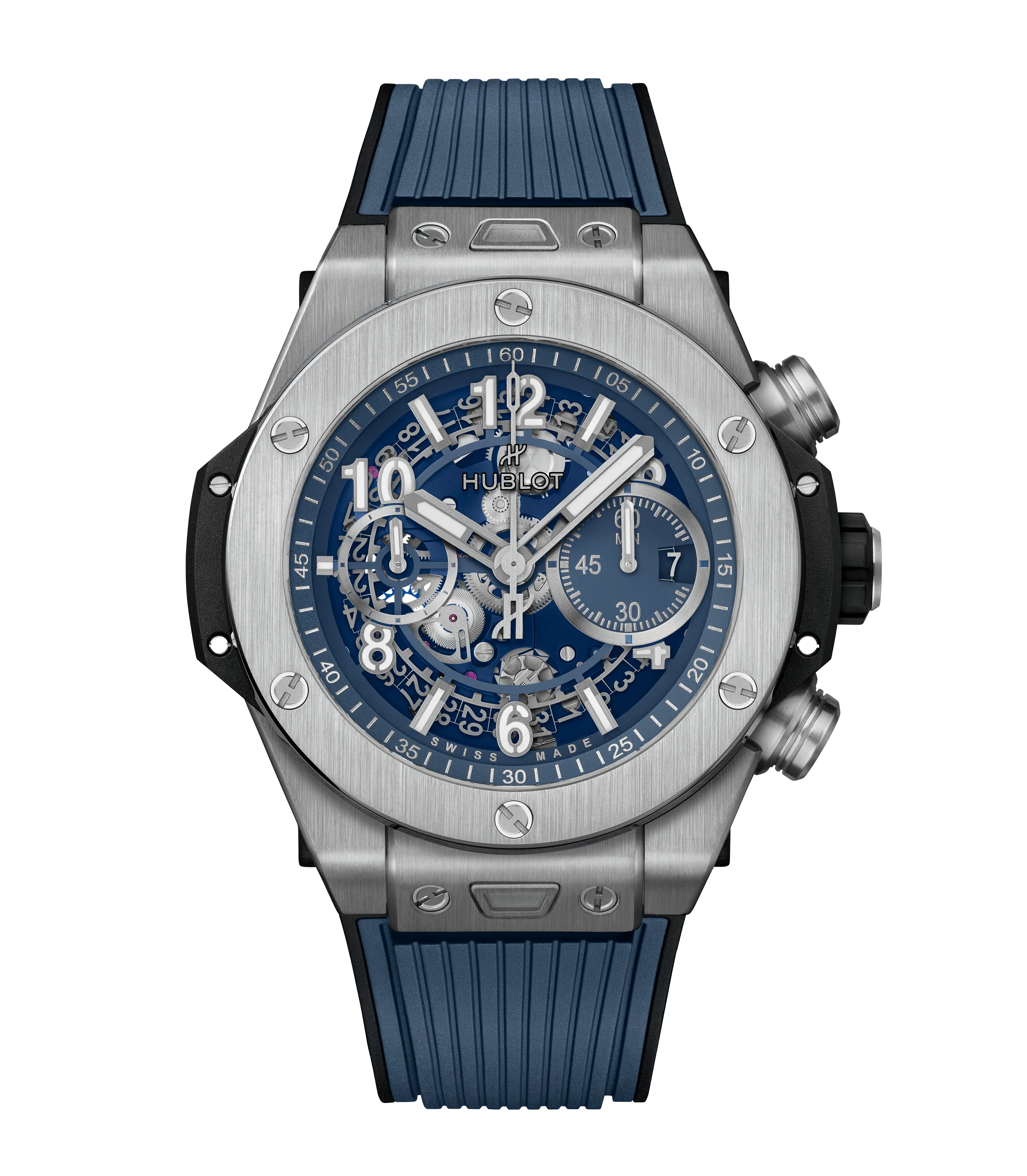 Hublot Big Bang Unico Titanium Blue, 44mm with Blue Skeleton Dial