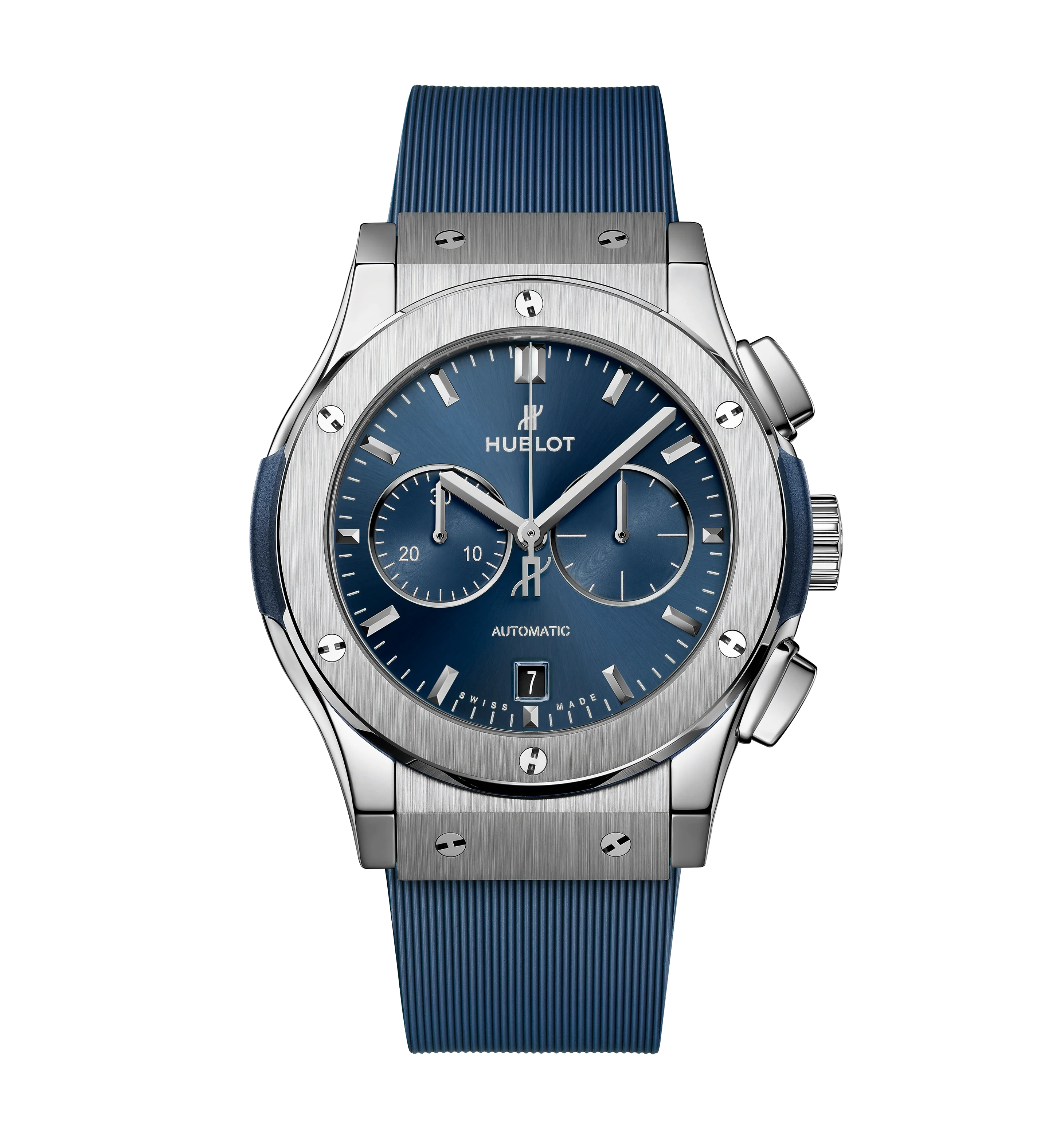 Hublot Classic Fusion Chronograph Titanium Blue, 42mm with Blue Dial