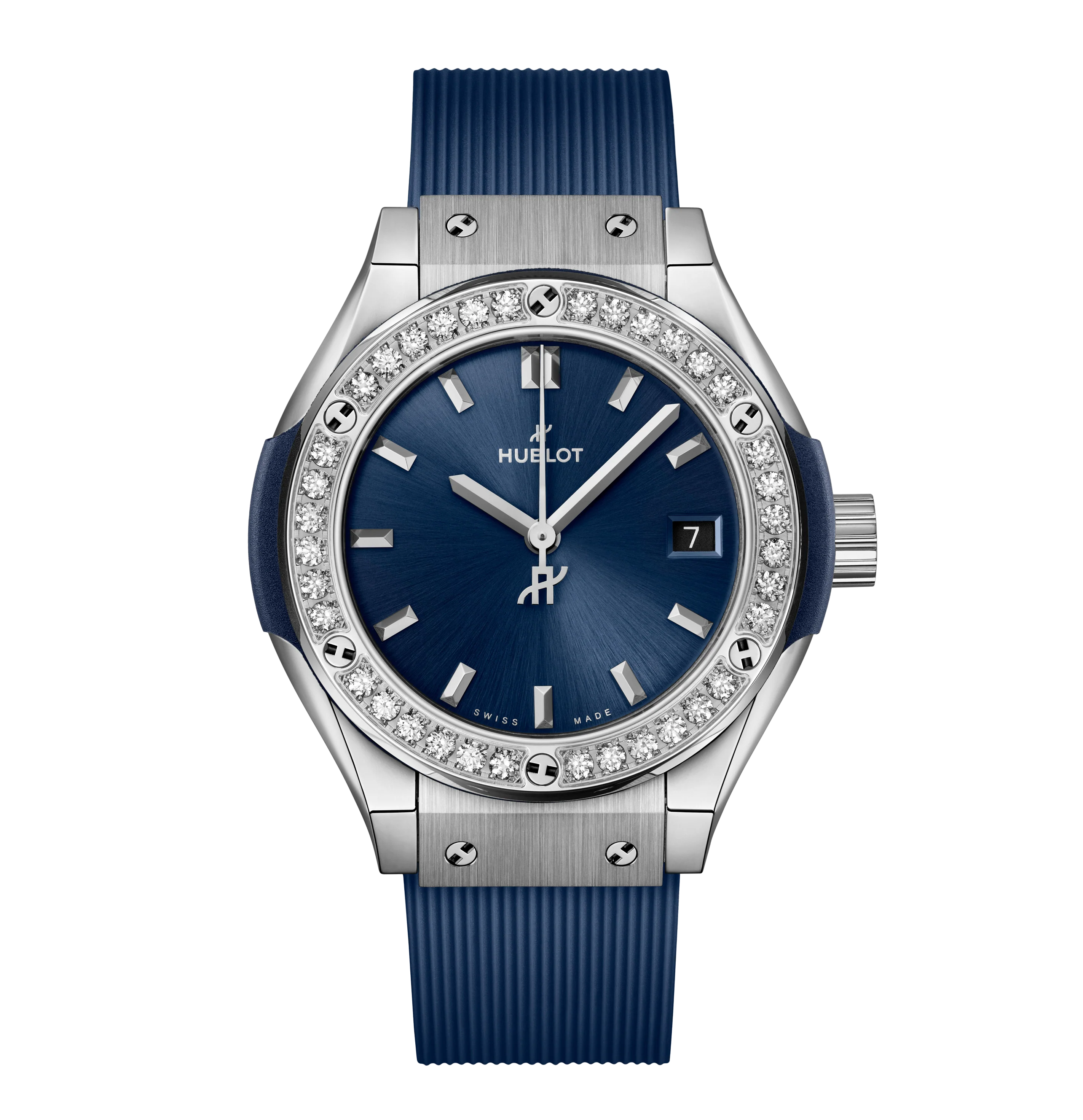 Hublot Classic Fusion Titanium Blue Diamonds, 29mm with Blue Dial