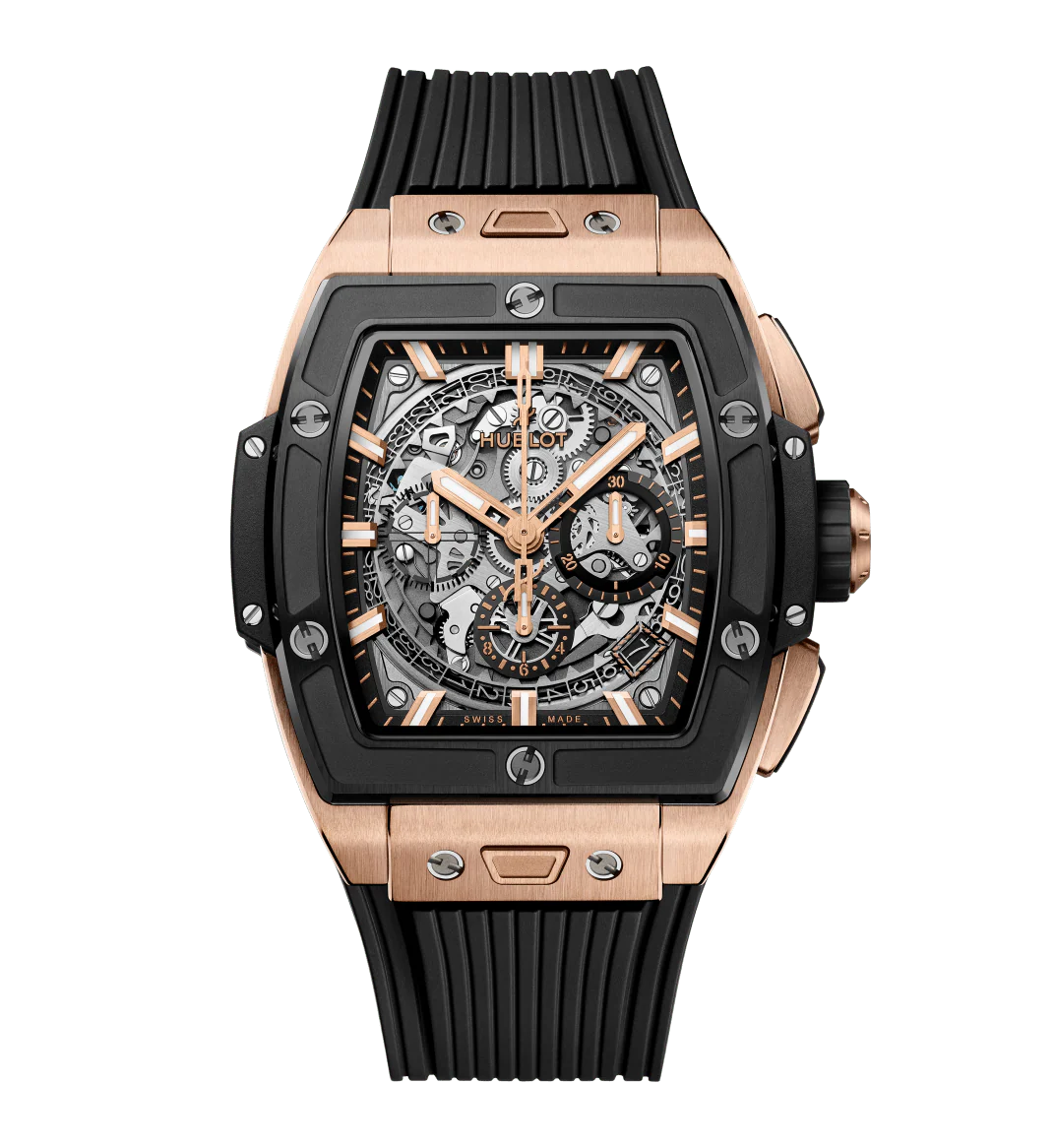 Hublot Spirit of Big Bang King Gold Ceramic, 42mm with Black Rubber Strap