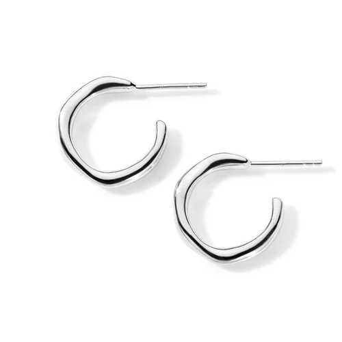 IPPOLITA 12mm Squiggle Mini Hoop Earrings in Sterling Silver - Image 2