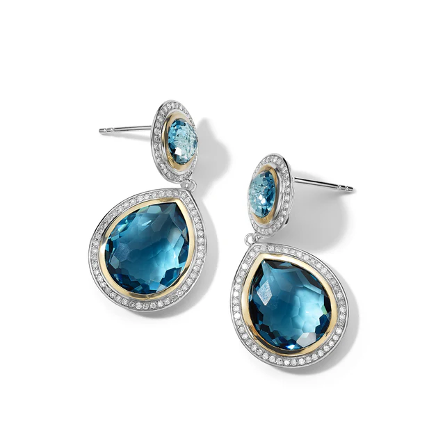 IPPOLITA Chimera Rock Candy Snowman Earring in Blue Topaz - Image 2