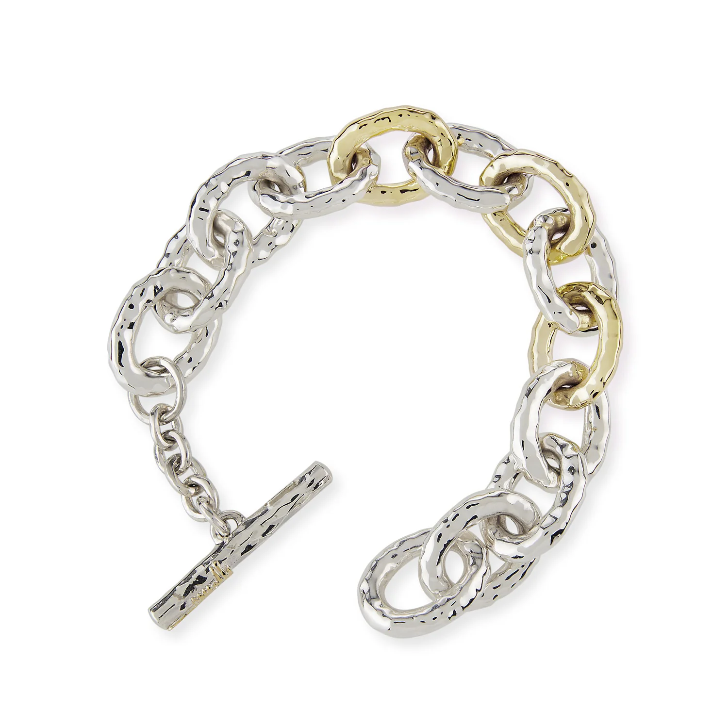 IPPOLITA Chimera Sterling Silver and 18K Yellow Gold Bastille Chain Link Bracelet - Image 2