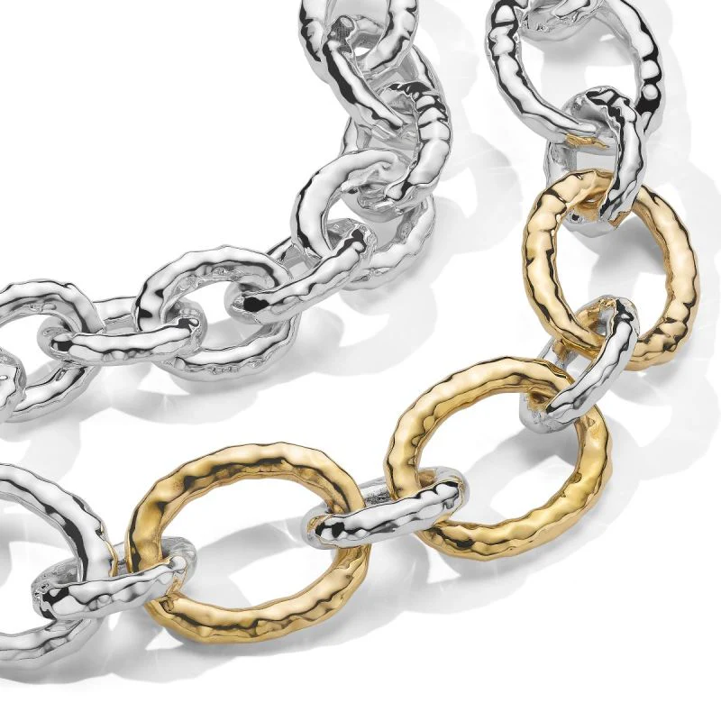 IPPOLITA Chimera Sterling Silver and 18K Yellow Gold Bastille Chain Link Necklace - Image 2