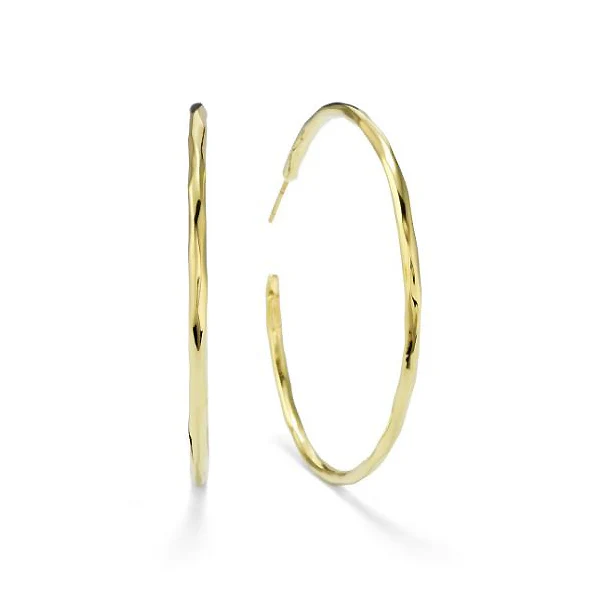 IPPOLITA Classico 18K Yellow Gold #4 Faceted Hoop Earrings