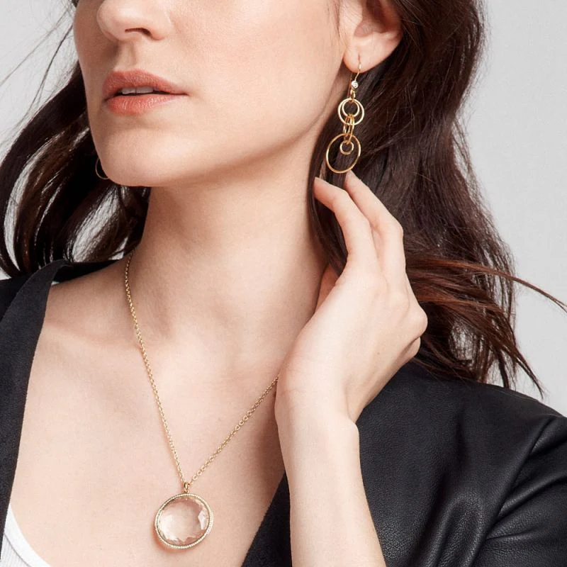 IPPOLITA Classico 18K Yellow Gold Mini Jet Set Dangle Earrings - Image 2