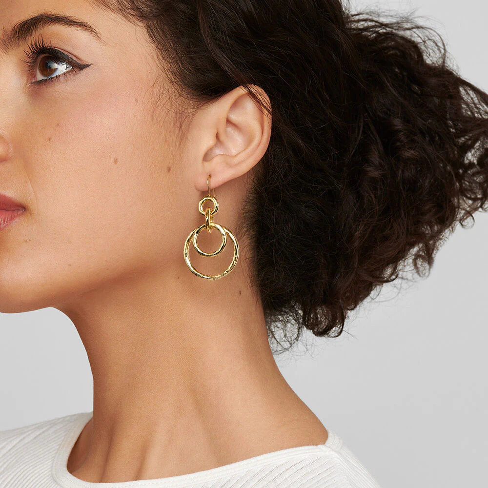 IPPOLITA Classico 18K Yellow Gold Mini Jet Set Earrings - Image 2