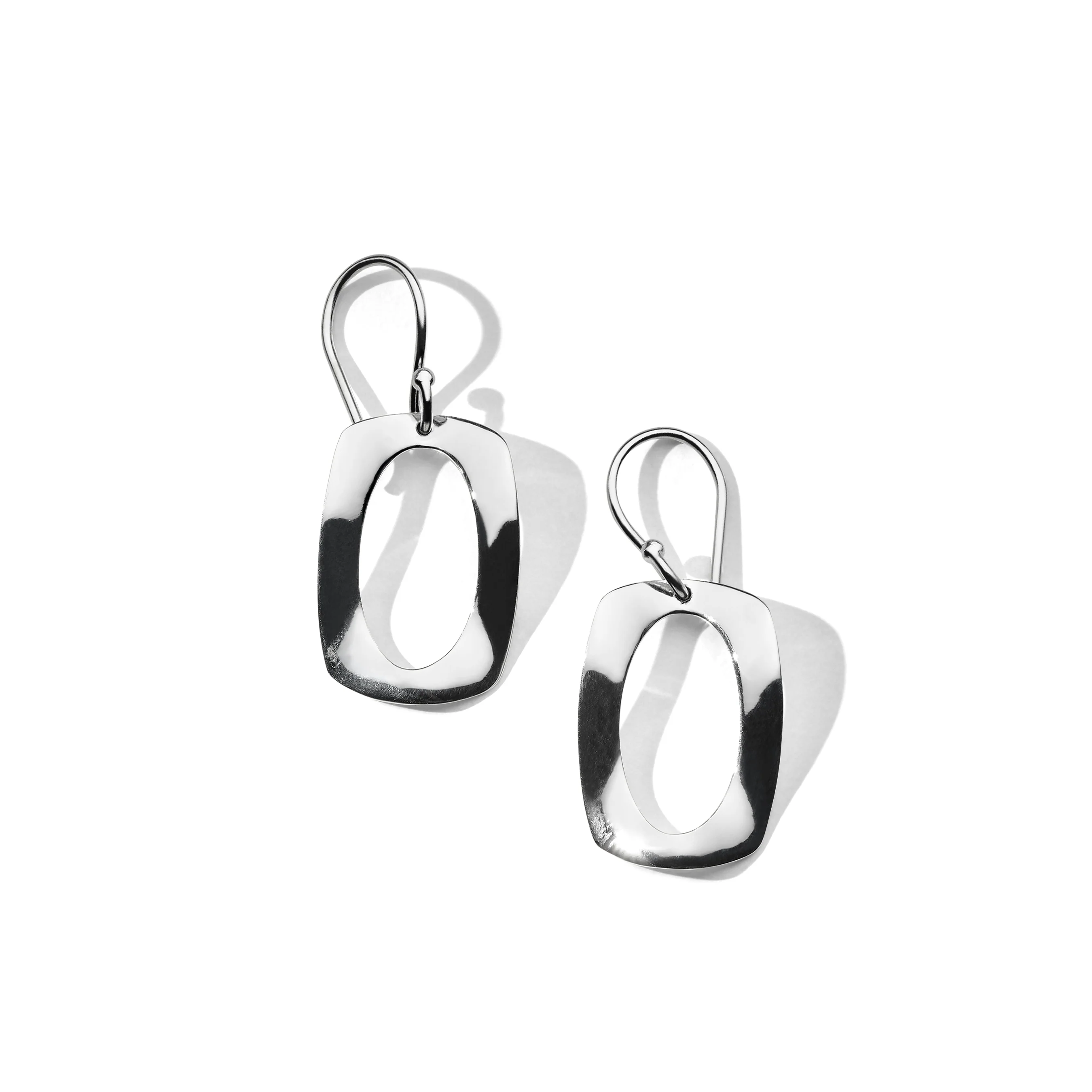 IPPOLITA Classico Small Rounded Rectangle Wavy Frame Earrings