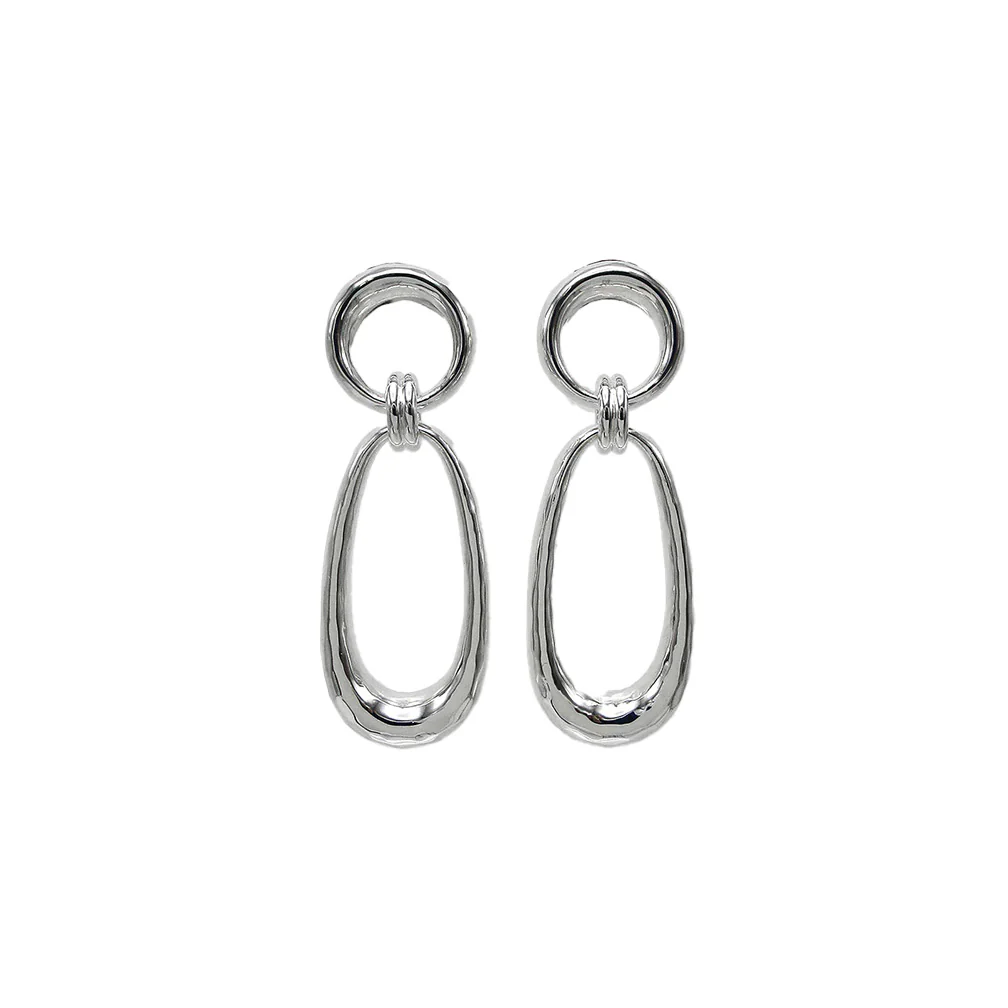 IPPOLITA Classico Sterling Silver Oval Drop Doorknocker Earrings