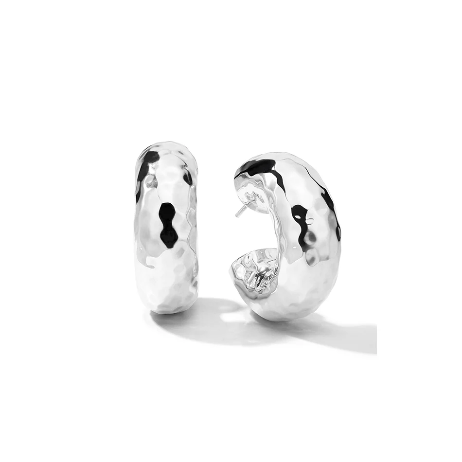 IPPOLITA Classico Thick Hammered Round Hoop Earrings