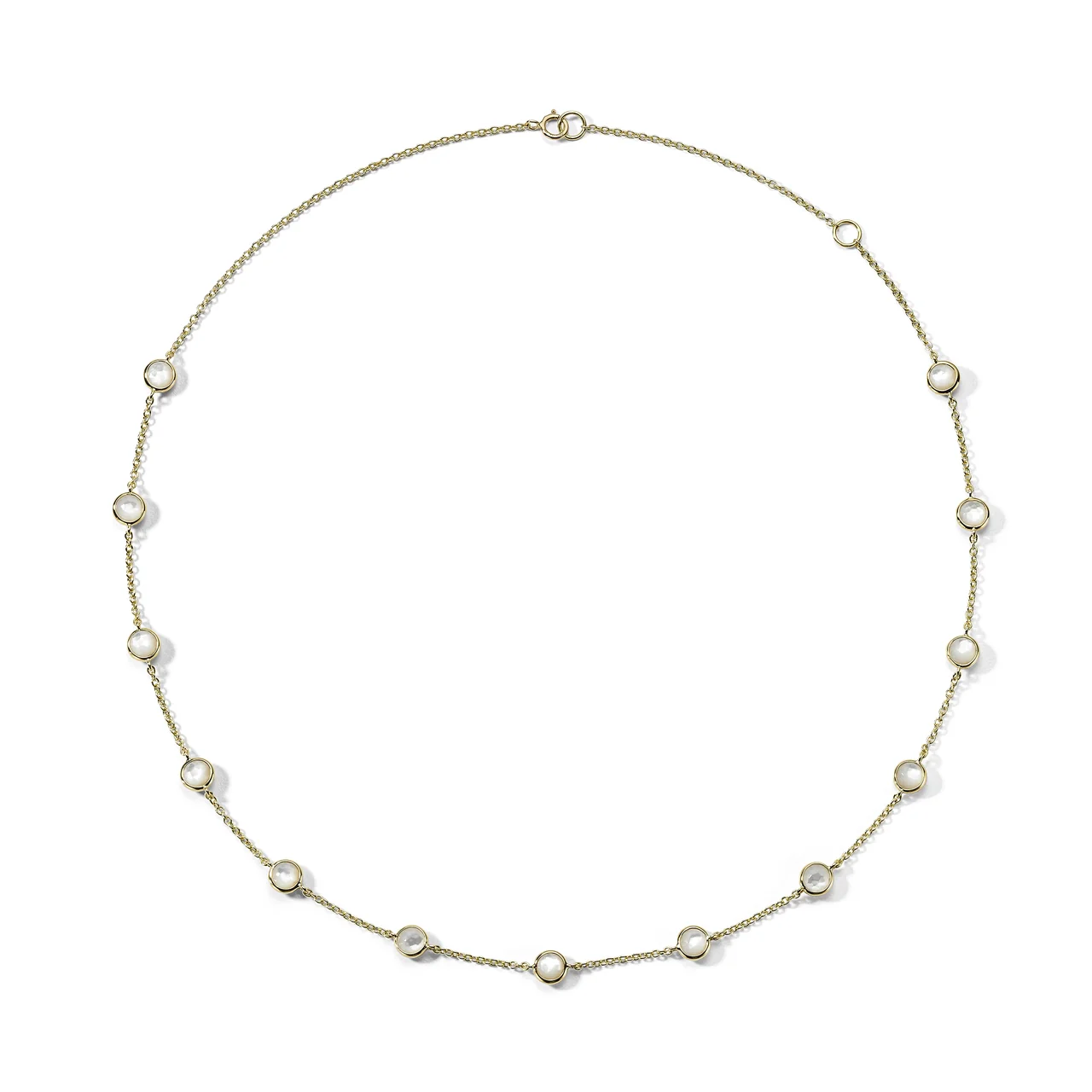 IPPOLITA Lollipop 13 Stone Station Necklace in Mother Of Pearls Slice