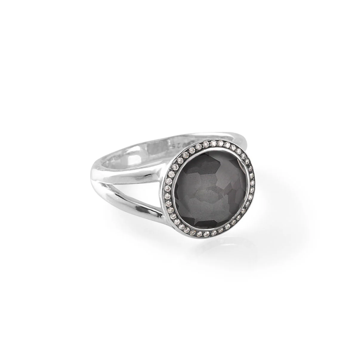 IPPOLITA LollipopĀ® Mini Lollipop Ring with Diamonds in Hematite