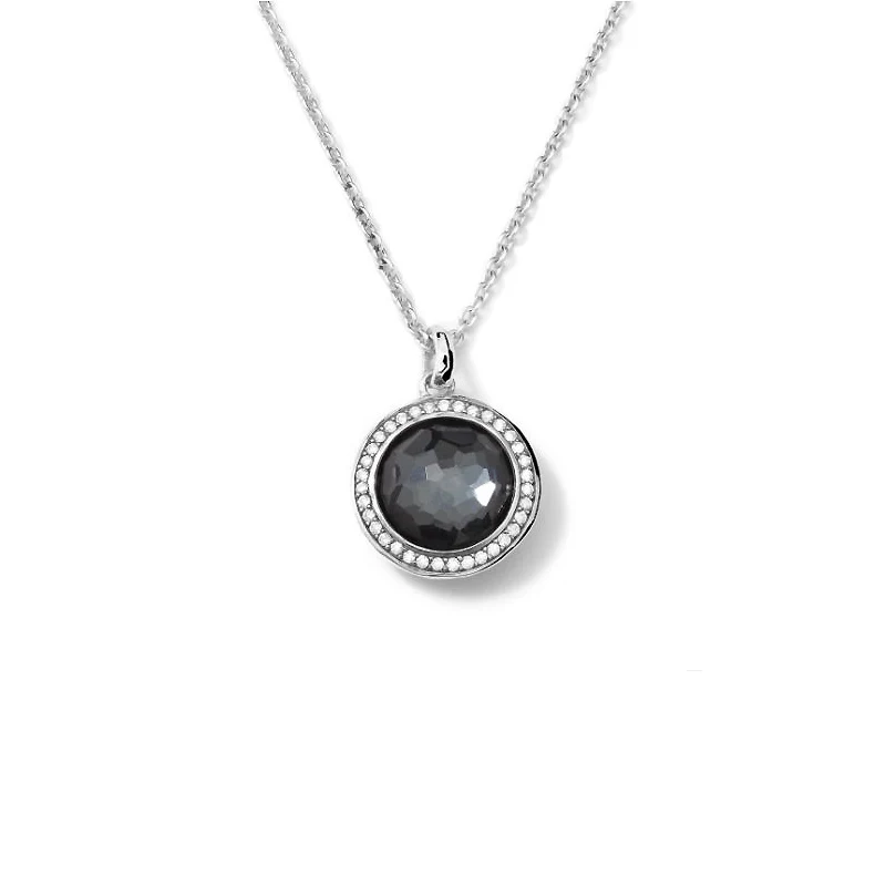 IPPOLITA Lollipop® Sterling Silver Pendant Necklace with Diamonds in Hematite