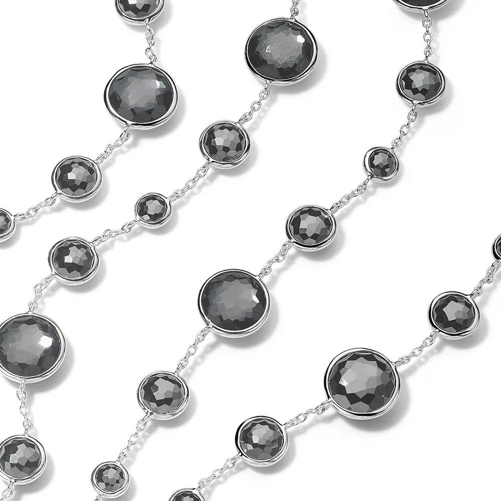 IPPOLITA LollipopĀ® Sterling Silver Lollitini Long Gemstone Station Necklace in Hematite Doublet - Image 2