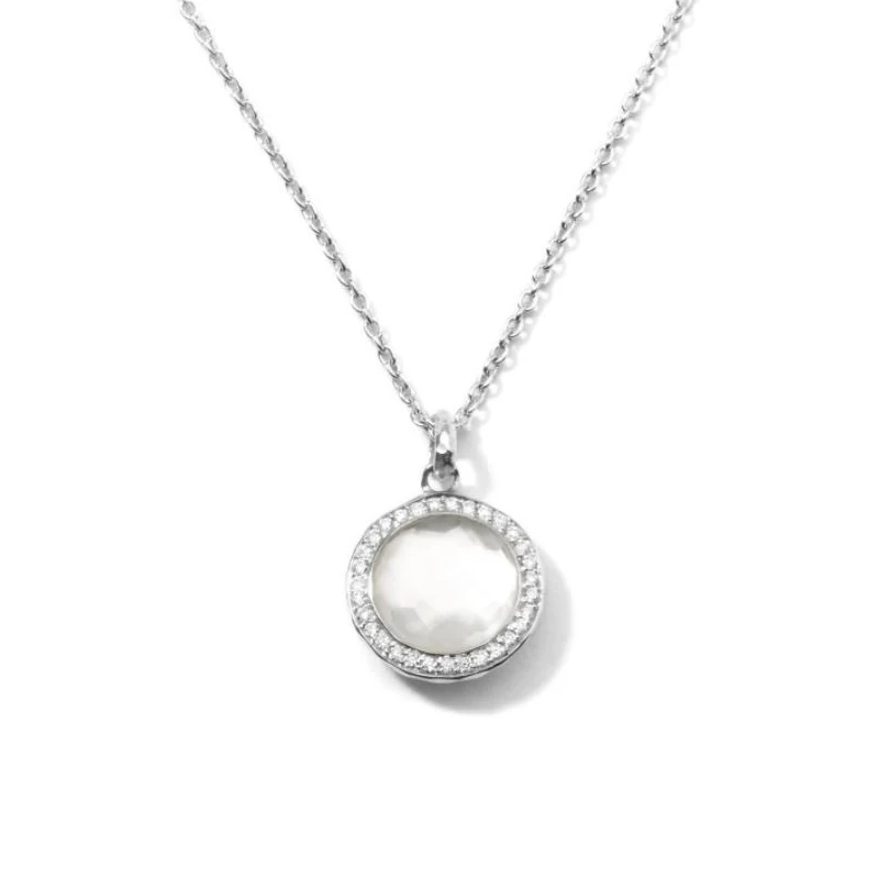 IPPOLITA LollipopĀ® Sterling Silver Pendant Necklace with Diamonds in Mother-of-Pearl