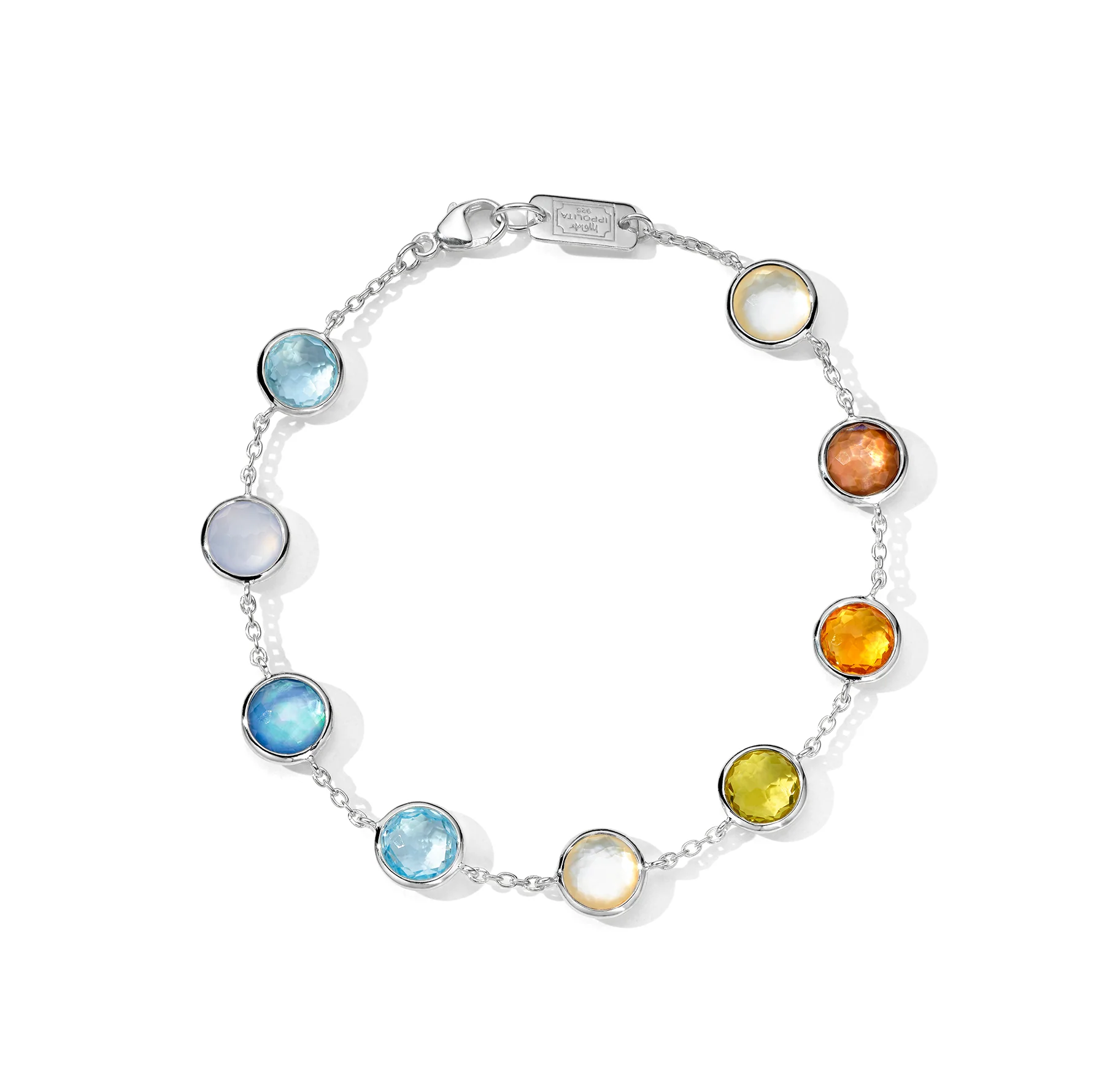 IPPOLITA Lollipop Sterling Silver Soft 9-Stone Bracelet in Wildflower