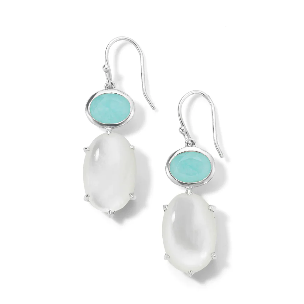 IPPOLITA Luce Sterling Silver Rock Candy® Gemstone Dangle Earrings in Amazonite, Rock Crystal, and Mother-of-Pearl