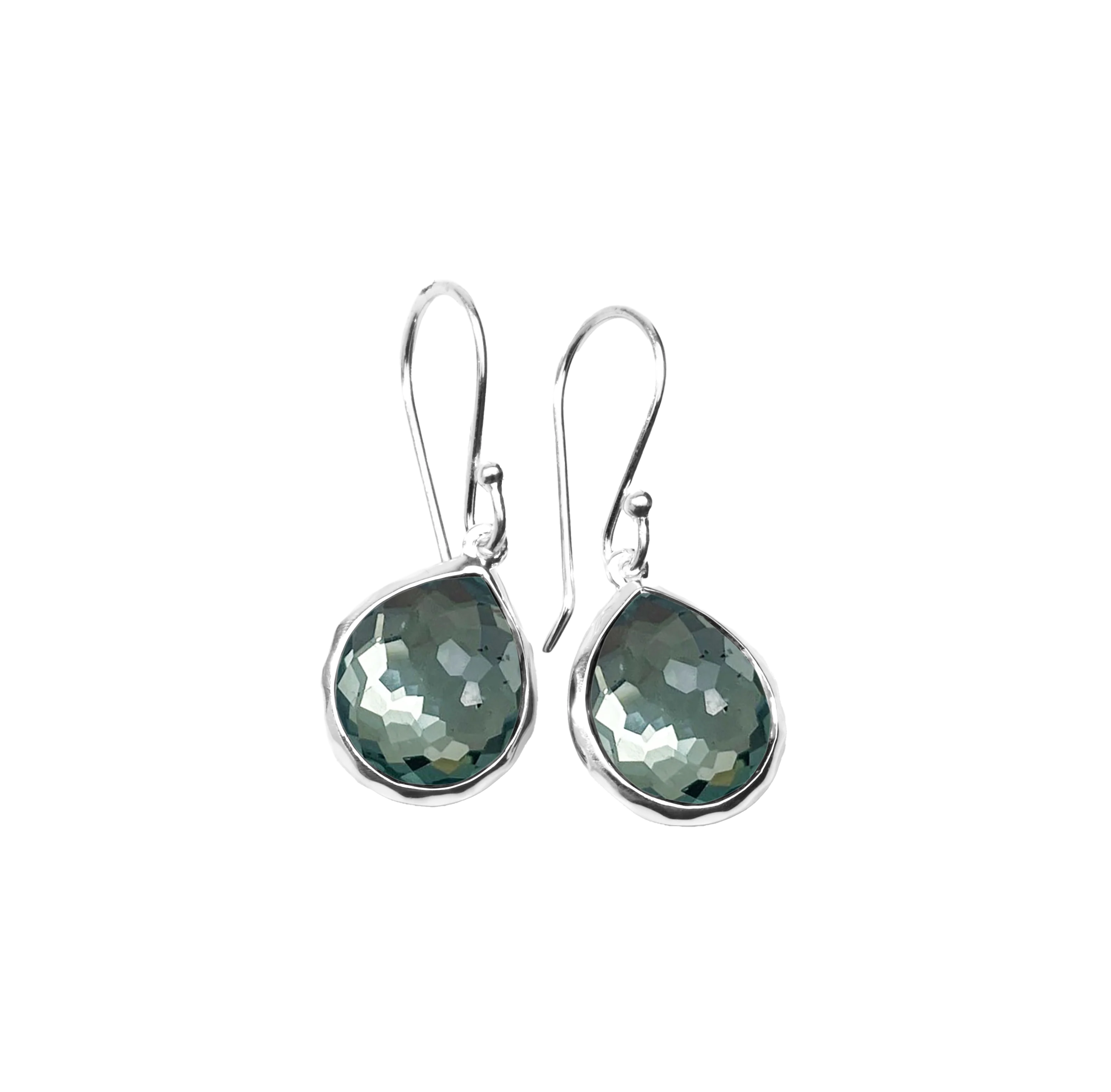 IPPOLITA Rock Candy Mini Teardrop Earrings in Blue Topaz and Pyrite Doublet