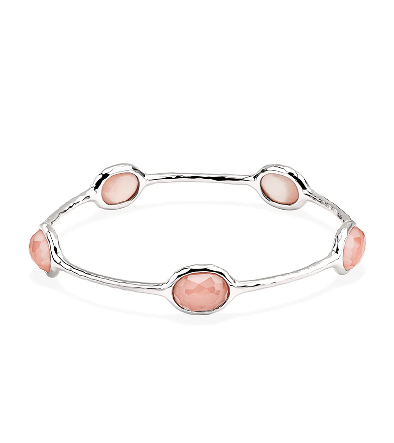IPPOLITA Rock Candy Sterling Silver Bangle in Pink Shell