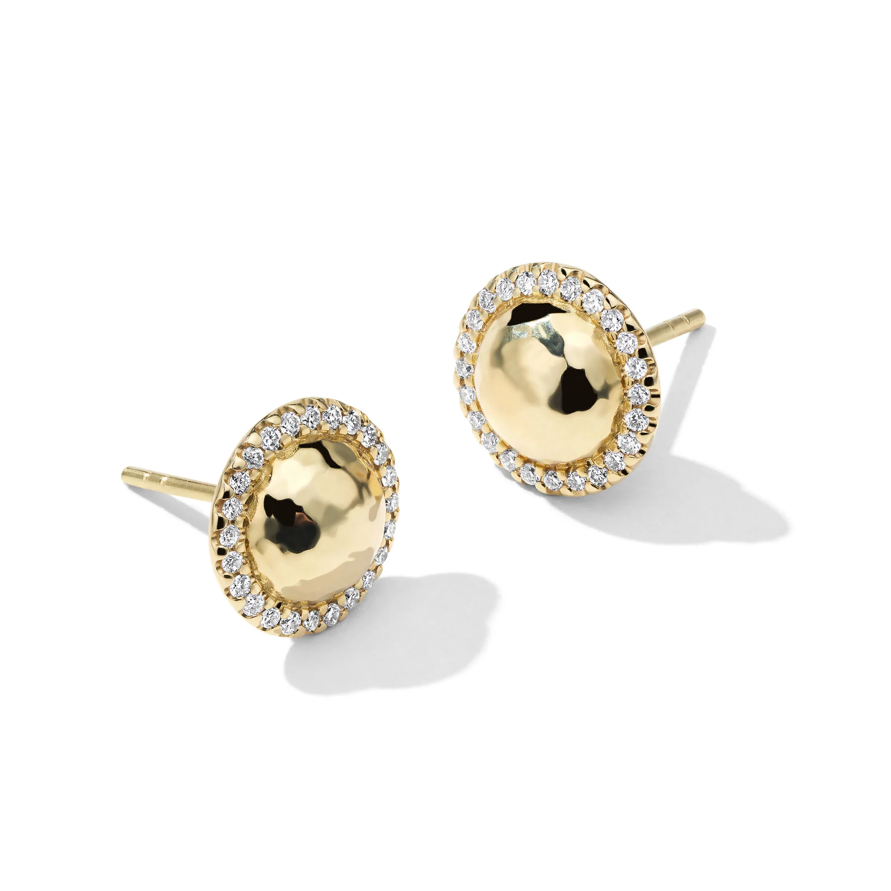 IPPOLITA Stardust 18K Yellow Gold Small Goddess Stud Earrings with Diamonds - Image 2
