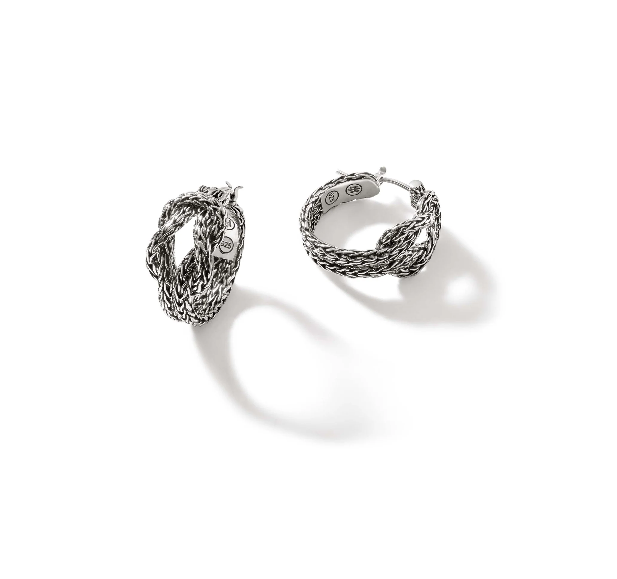 John Hardy Classic Chain Sterling Silver Manah Hoop Earrings