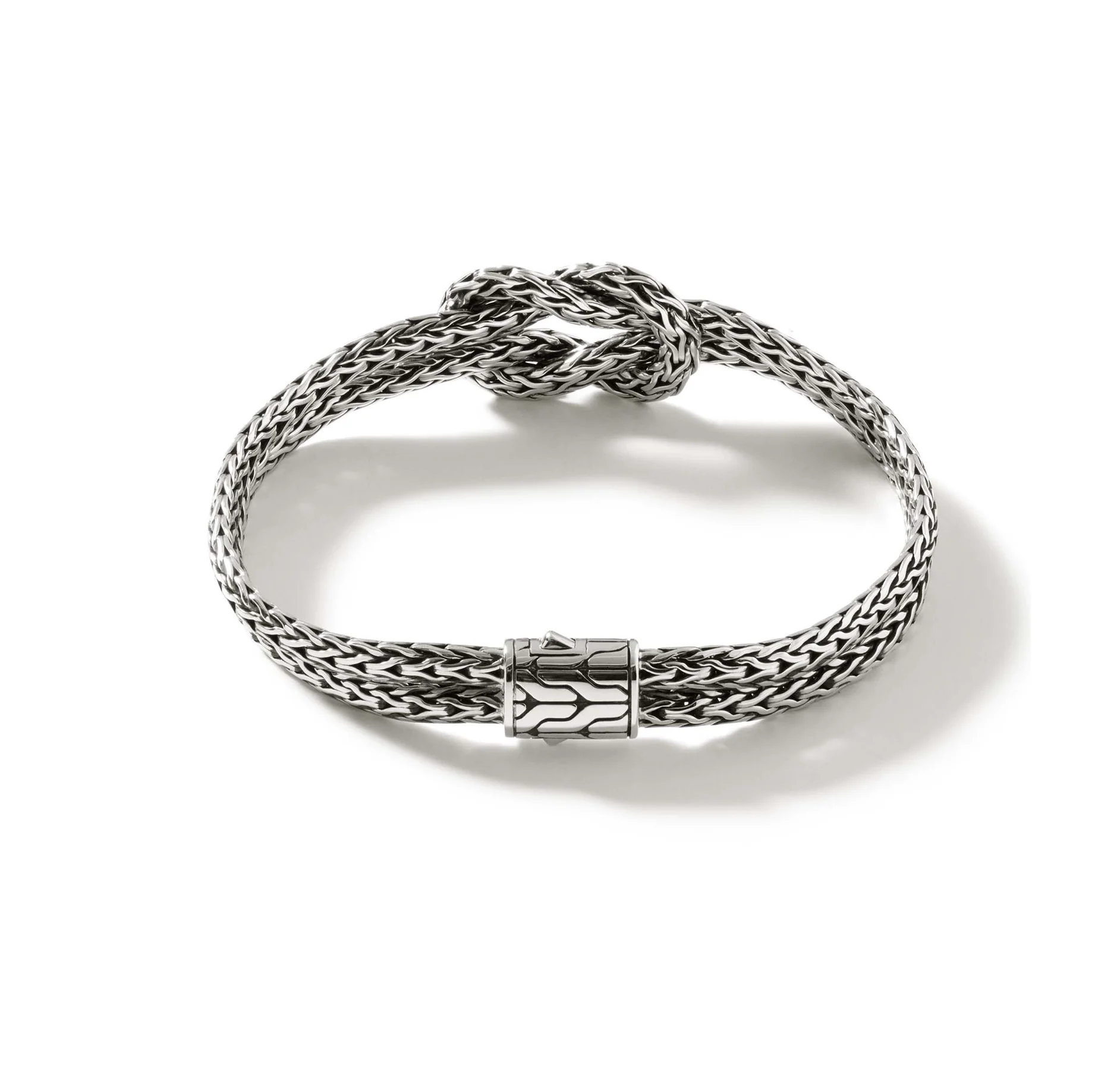 John Hardy Classic Chain Sterling Silver Slim Double Row Bracelet, 3.5mm - Image 2