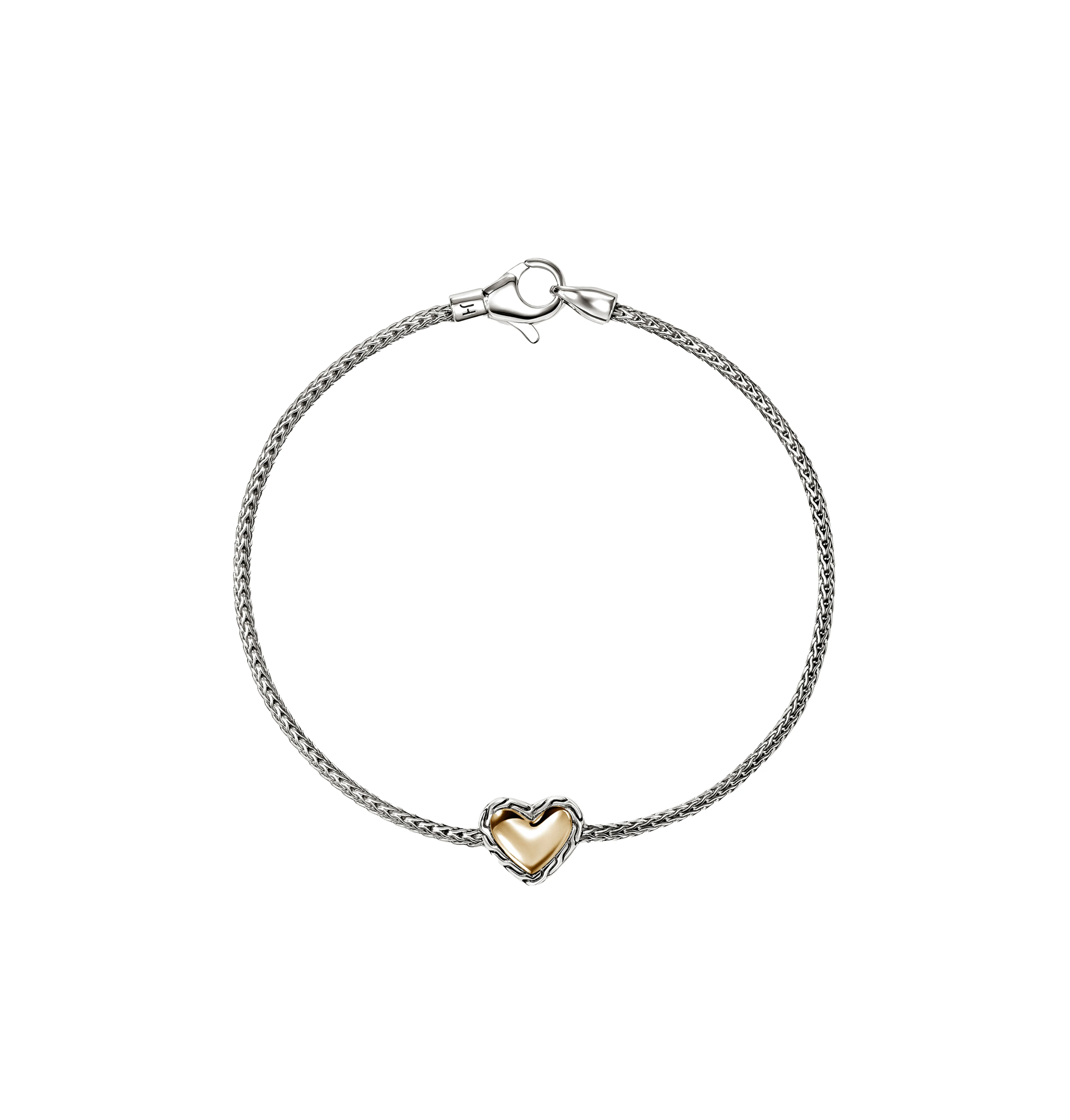 John Hardy Essentials Mixed Metals Heart Bracelet
