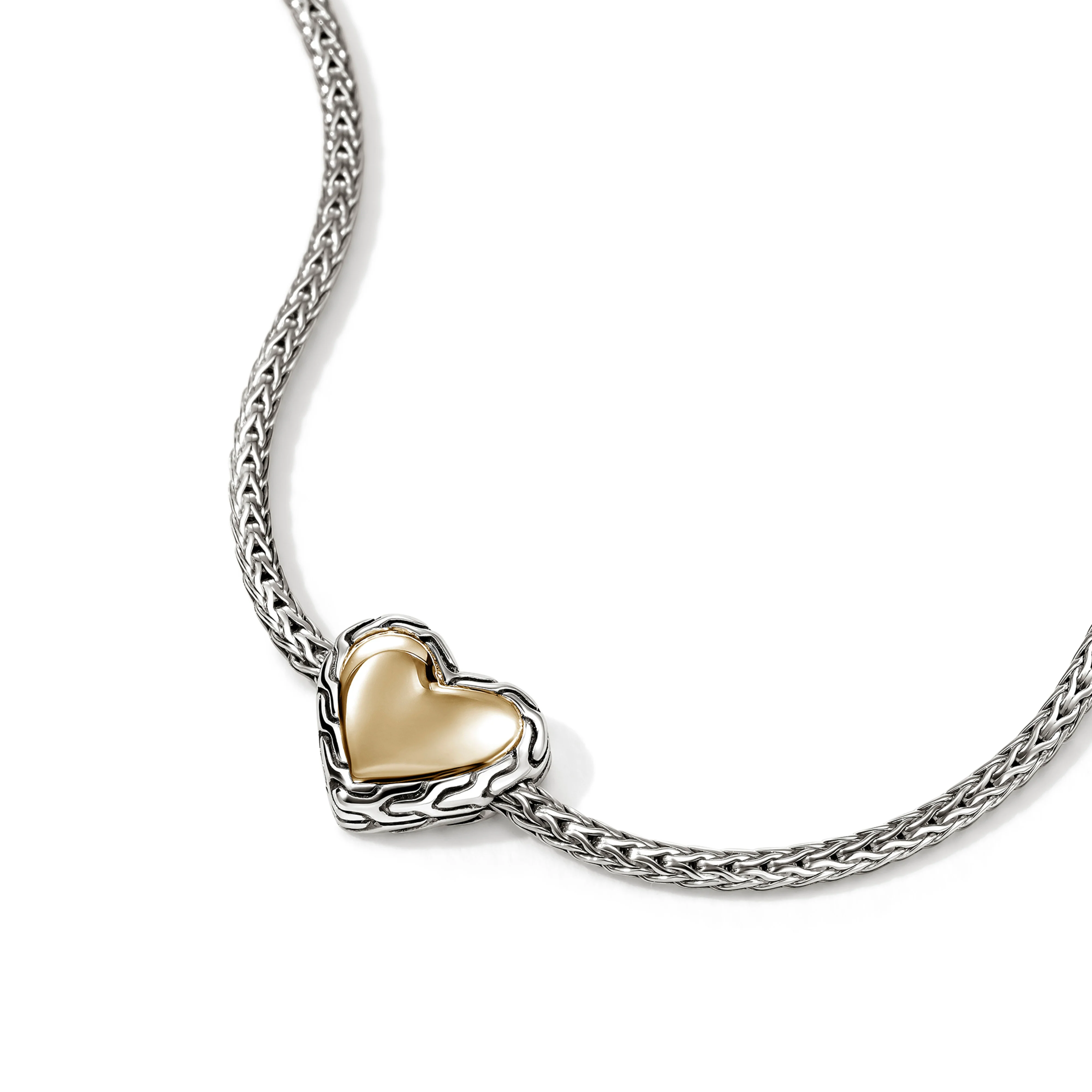 John Hardy Essentials Mixed Metals Heart Bracelet - Image 2