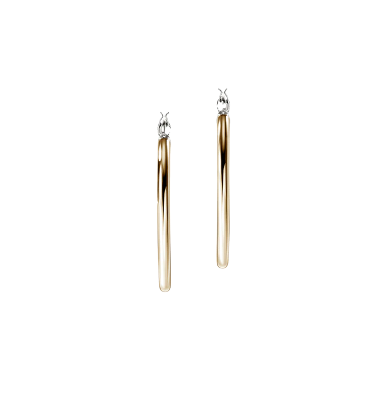 John Hardy Essentials Mixed Metals Hoop Earrings, 30mm
