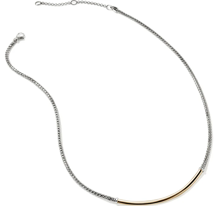 John Hardy Essentials Mixed Metals Smiley Bar Necklace - Image 2