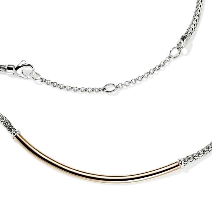 John Hardy Essentials Mixed Metals Smiley Bar Necklace - Image 3