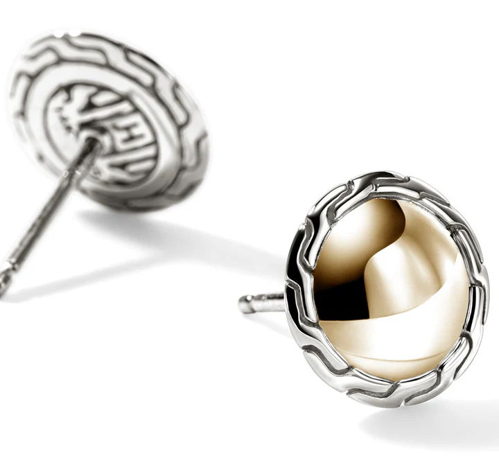 John Hardy Essentials Mixed Metals Stud Earrings - Image 2