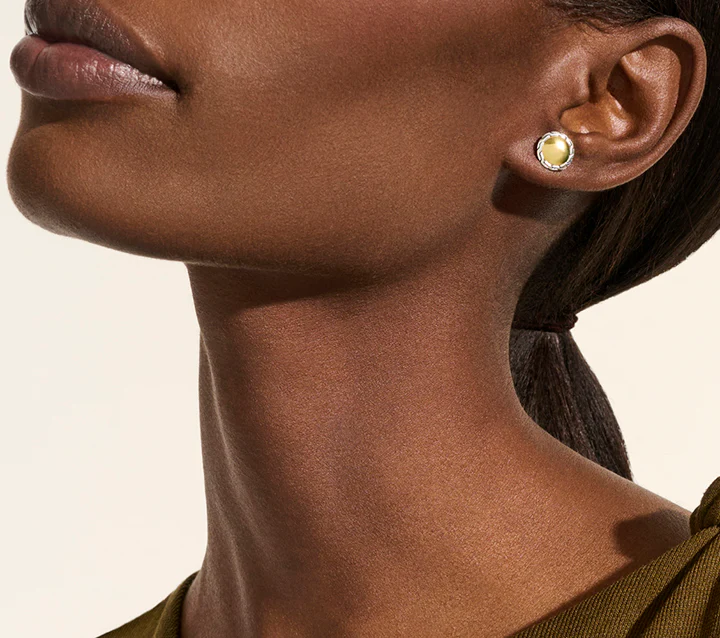 John Hardy Essentials Mixed Metals Stud Earrings - Image 3