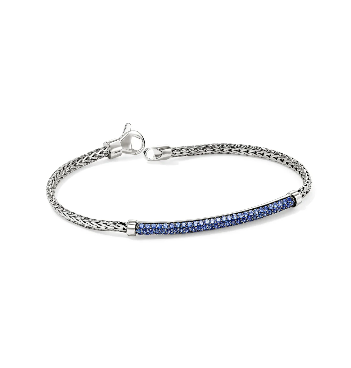 John Hardy Essentials Sterling Silver Bracelet with Blue Sapphire - Image 2