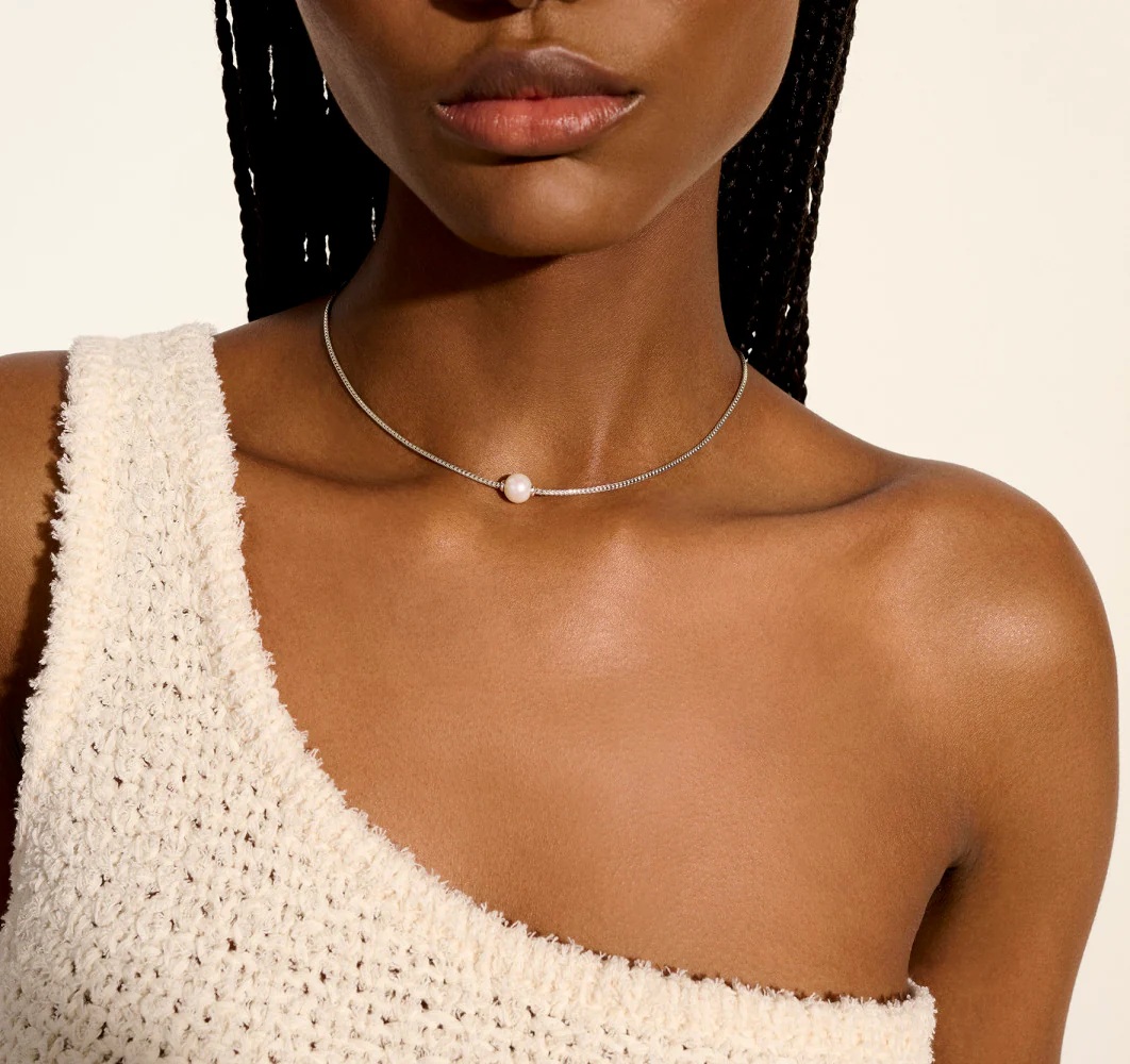John Hardy Essentials Sterling Silver Chain Necklace with Pearl Accent - Image 6