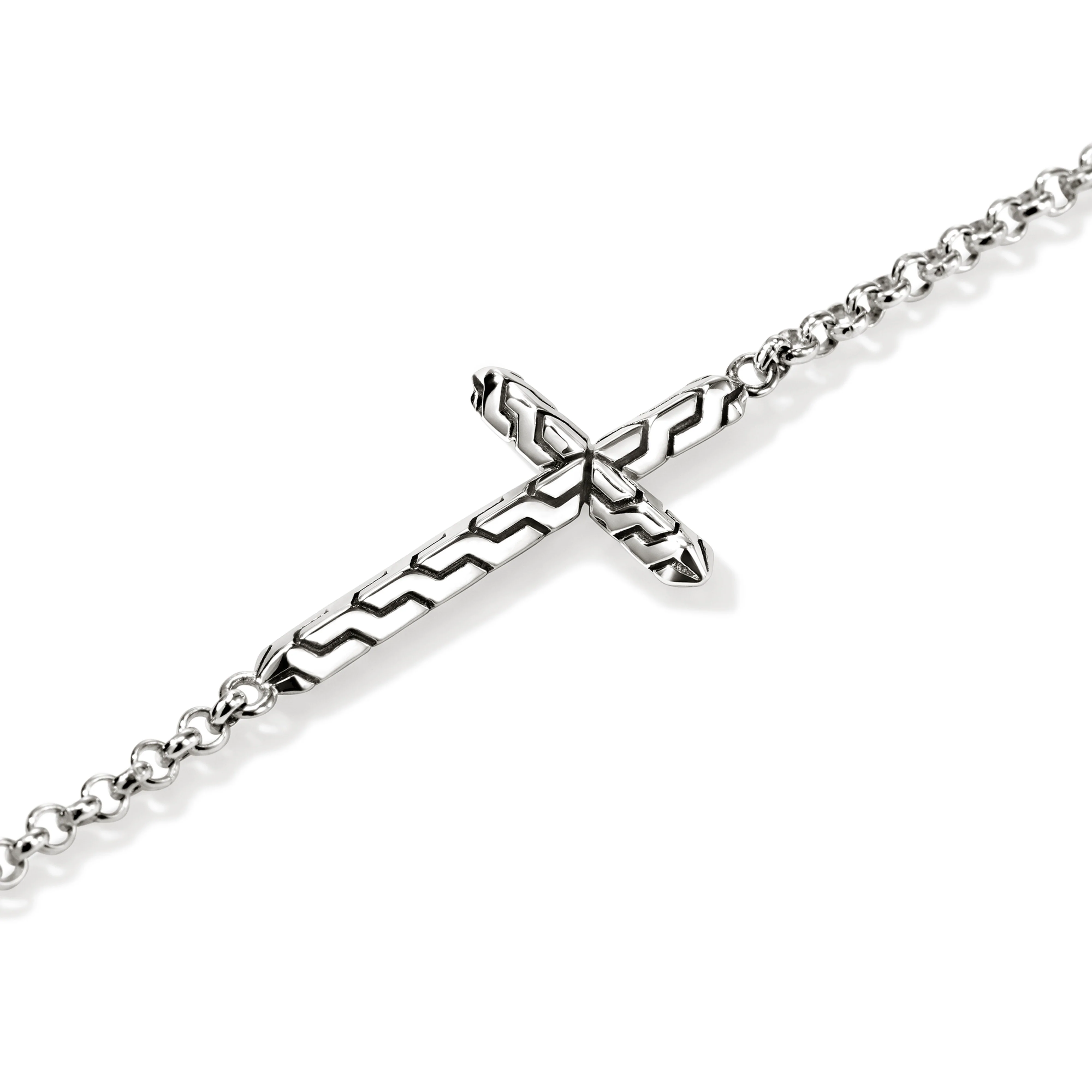 John Hardy Essentials Sterling Silver Cross Bracelet - Image 2