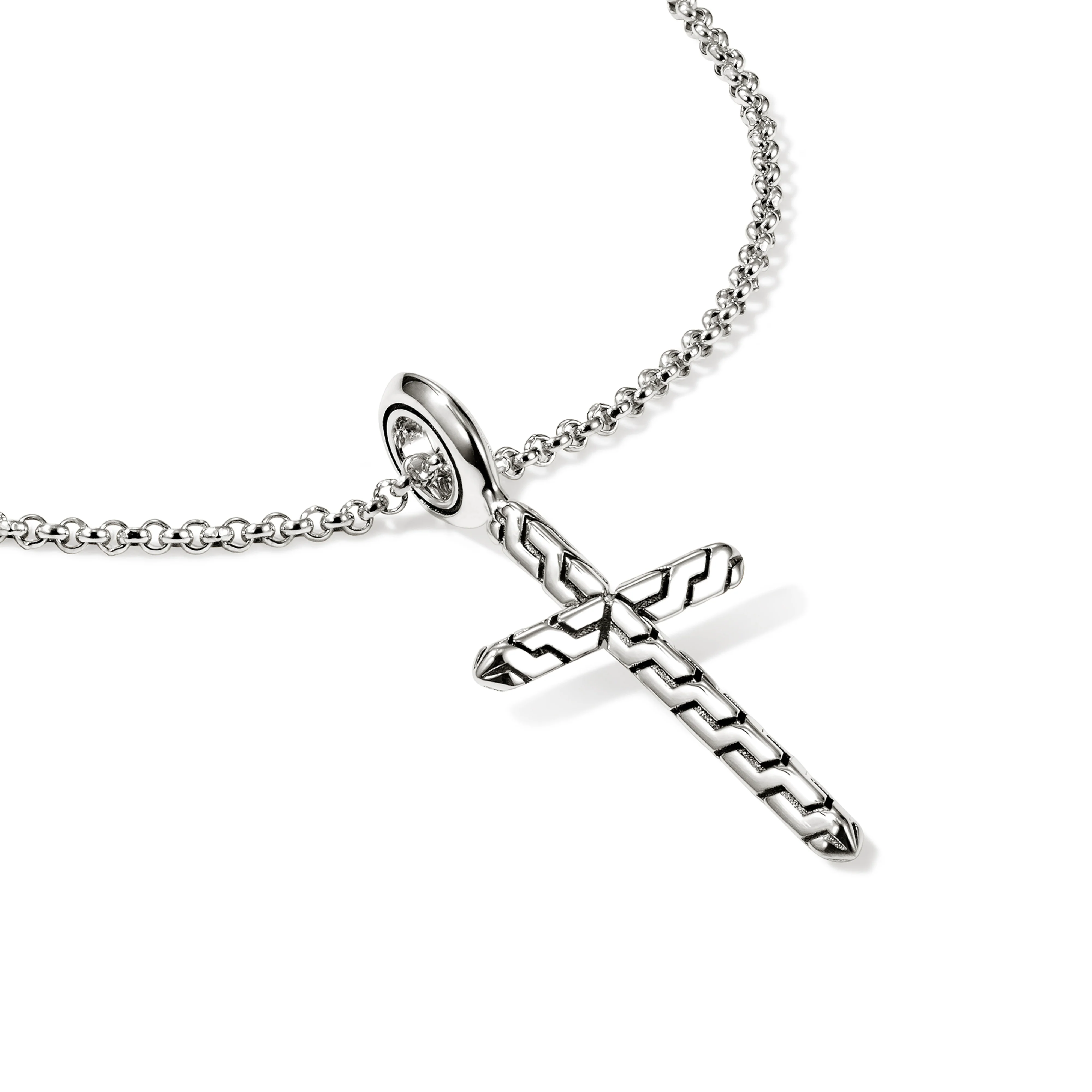 John Hardy Essentials Sterling Silver Cross Necklace - Image 2