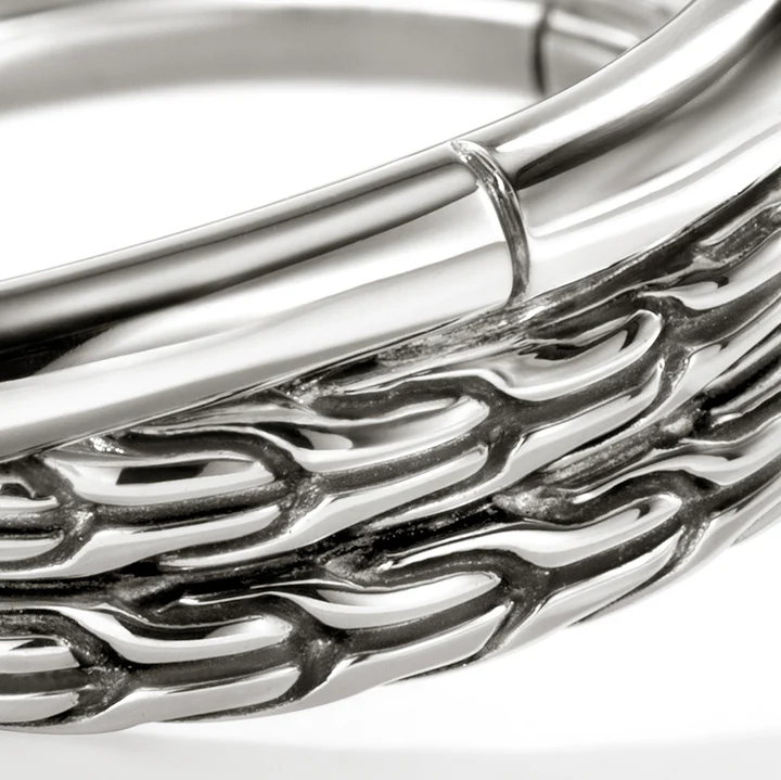 John Hardy Essentials Sterling Silver Crossover Ring, 7.5mm - Image 3