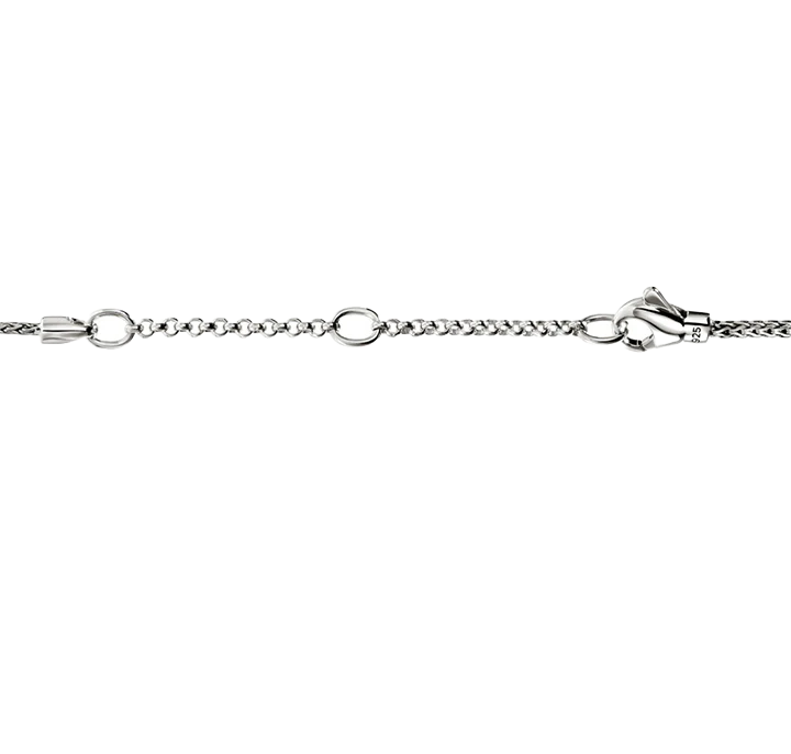 John Hardy Essentials Sterling Silver Diamond Smiley Bar Necklace - Image 5
