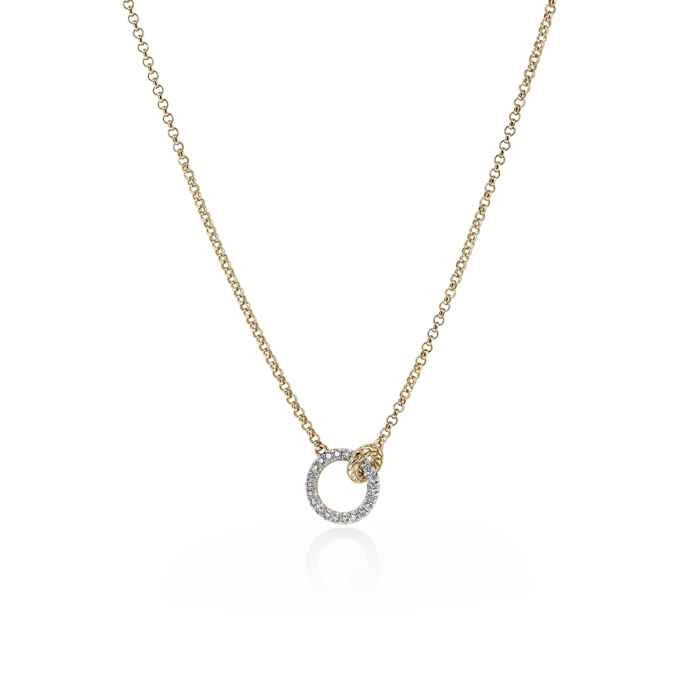 John Hardy Essentials Yellow Gold Pavé Diamond Pendant