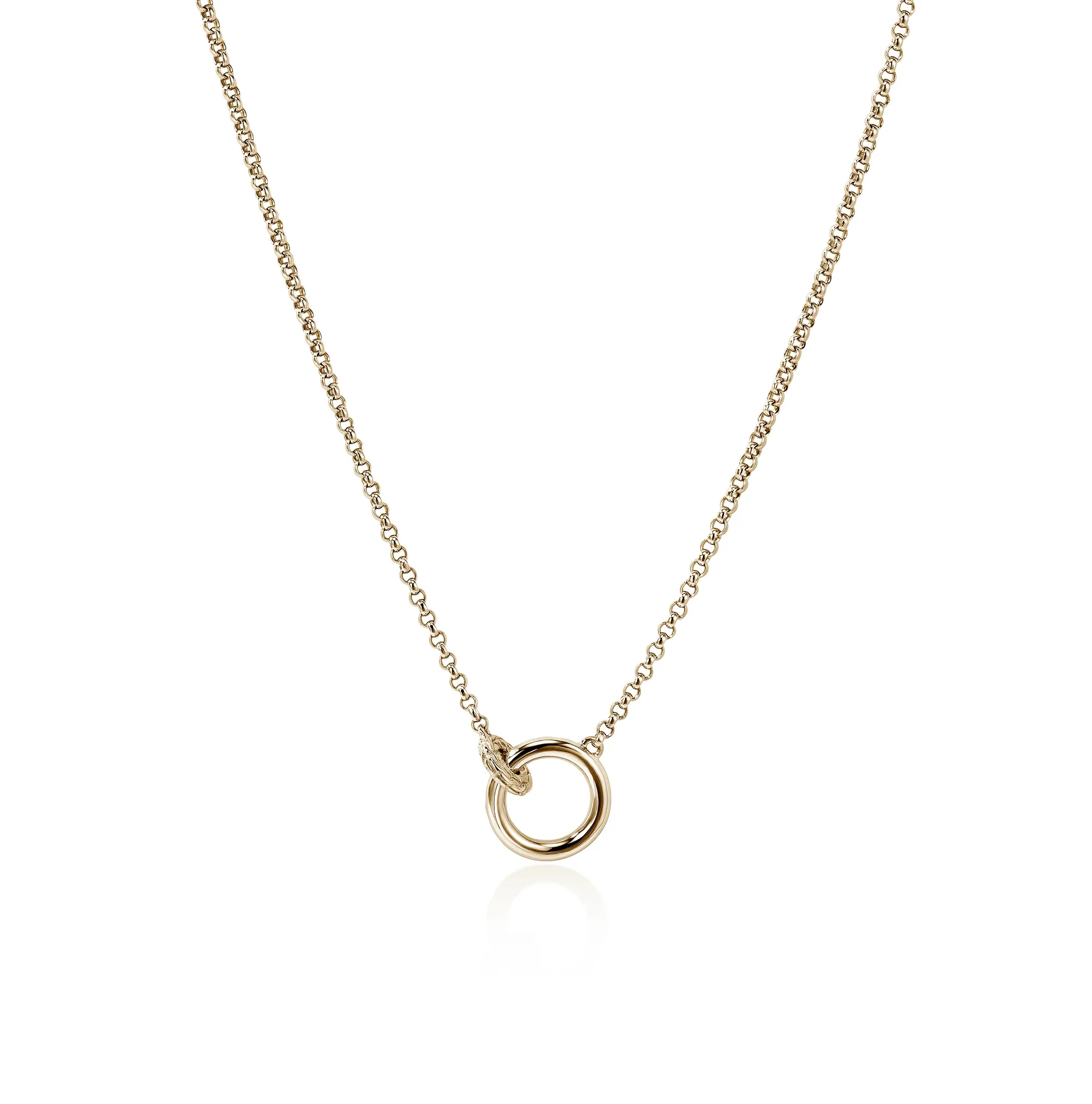 John Hardy Essentials Yellow Gold Pavé Diamond Pendant - Image 2