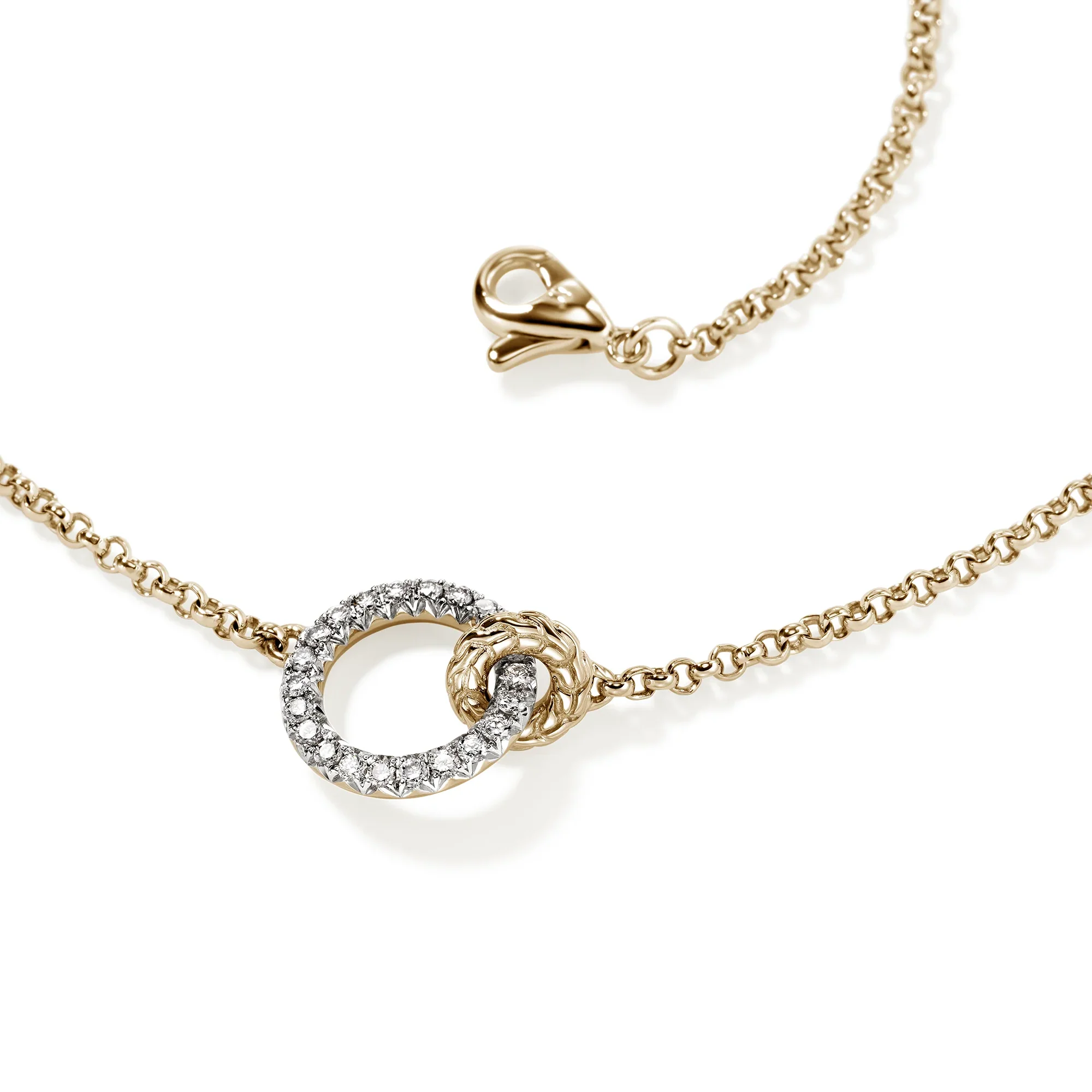 John Hardy Essentials Yellow Gold Pavé Diamond Pendant - Image 3