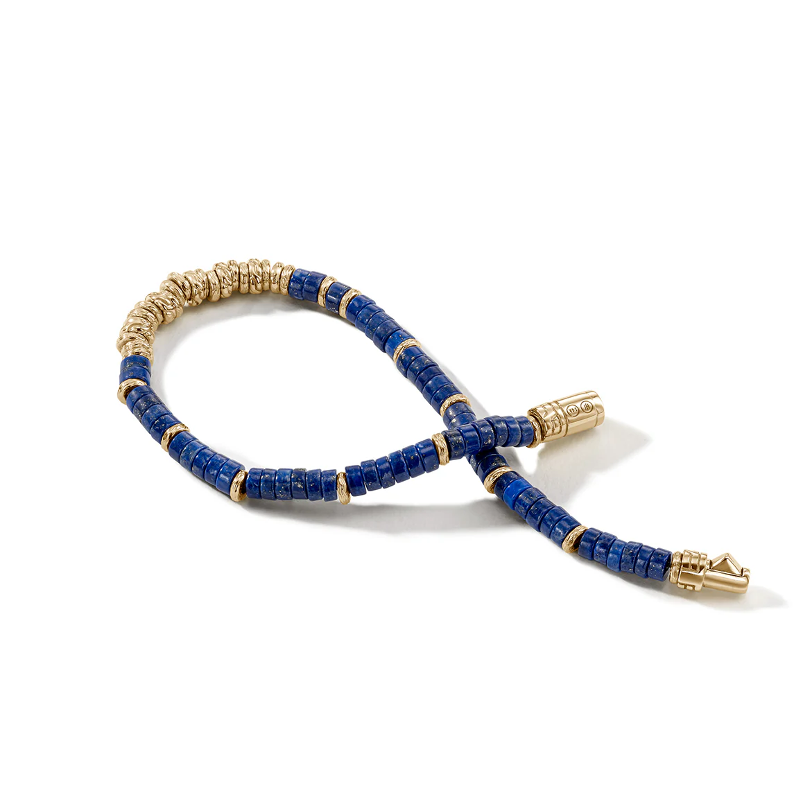 John Hardy Heishi 14K Yellow Gold Bracelet with Lapis Lazuli - Image 2